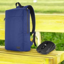 Classone Mila PR-EK101 15,6'Su Geçirmez Kumaş Fermuar Notebook Sırt Çantası+Kablosuz Mouse - 1