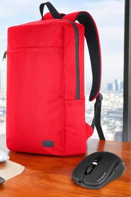 Classone Mila PR-EK102 15,6'Su Geçirmez Kumaş Fermuar Notebook Sırt Çantası+Kablosuz Mouse - 3