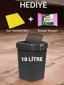 Technow Motek COB-411S 18 Litre Çöp Kutusu Kovası + Temizlik Seti - 1