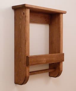 KUZELA  Ahşap Raflı Duvar Havluluk - 1