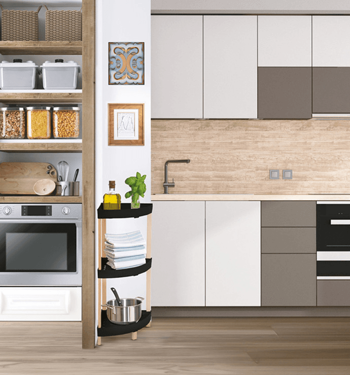 Fixwood Fix-2002 Ahşap 3 Katlı Plastik Köşe Raf