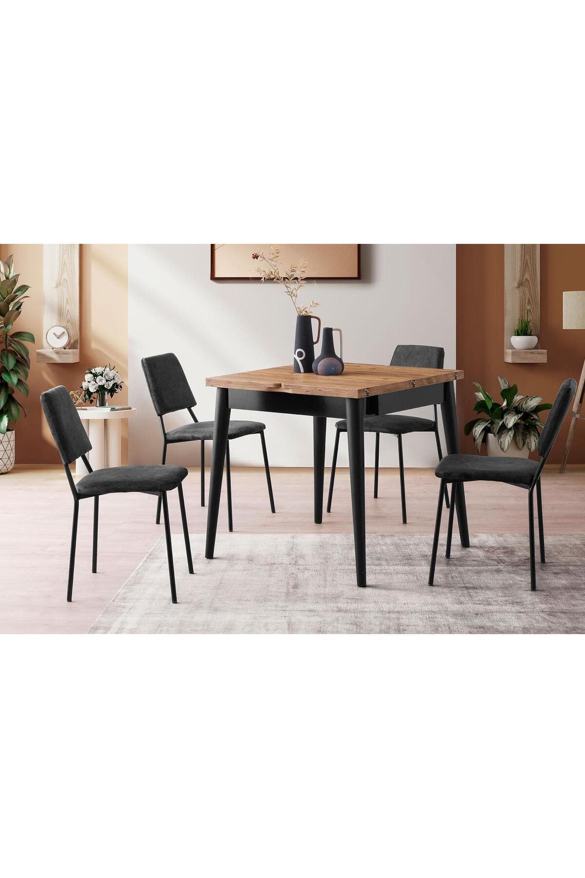 KUZEY MASA, VİVA SANDALYE, ATLANTİK ÇAM, 80X80