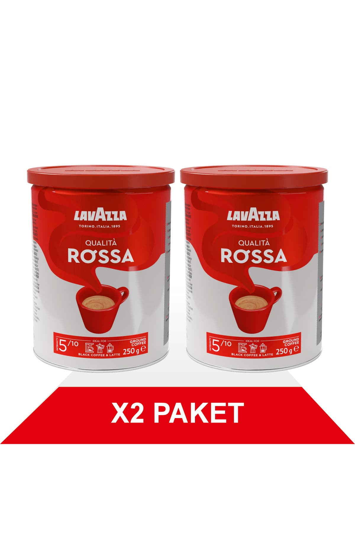 Qualità Rossa Filtre Kahve Teneke Kutu (250gr) x2