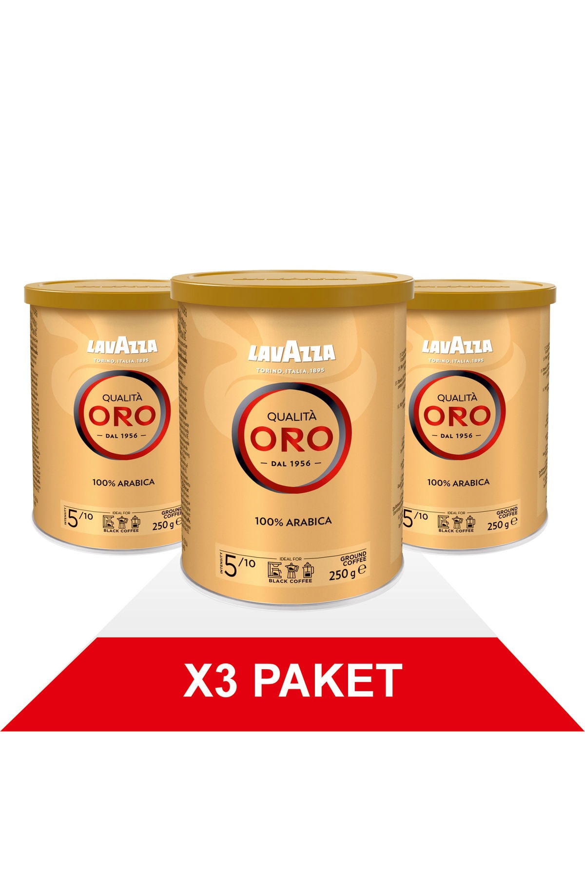 Qualità Oro Filtre Kahve Teneke Kutu (250gr) x3
