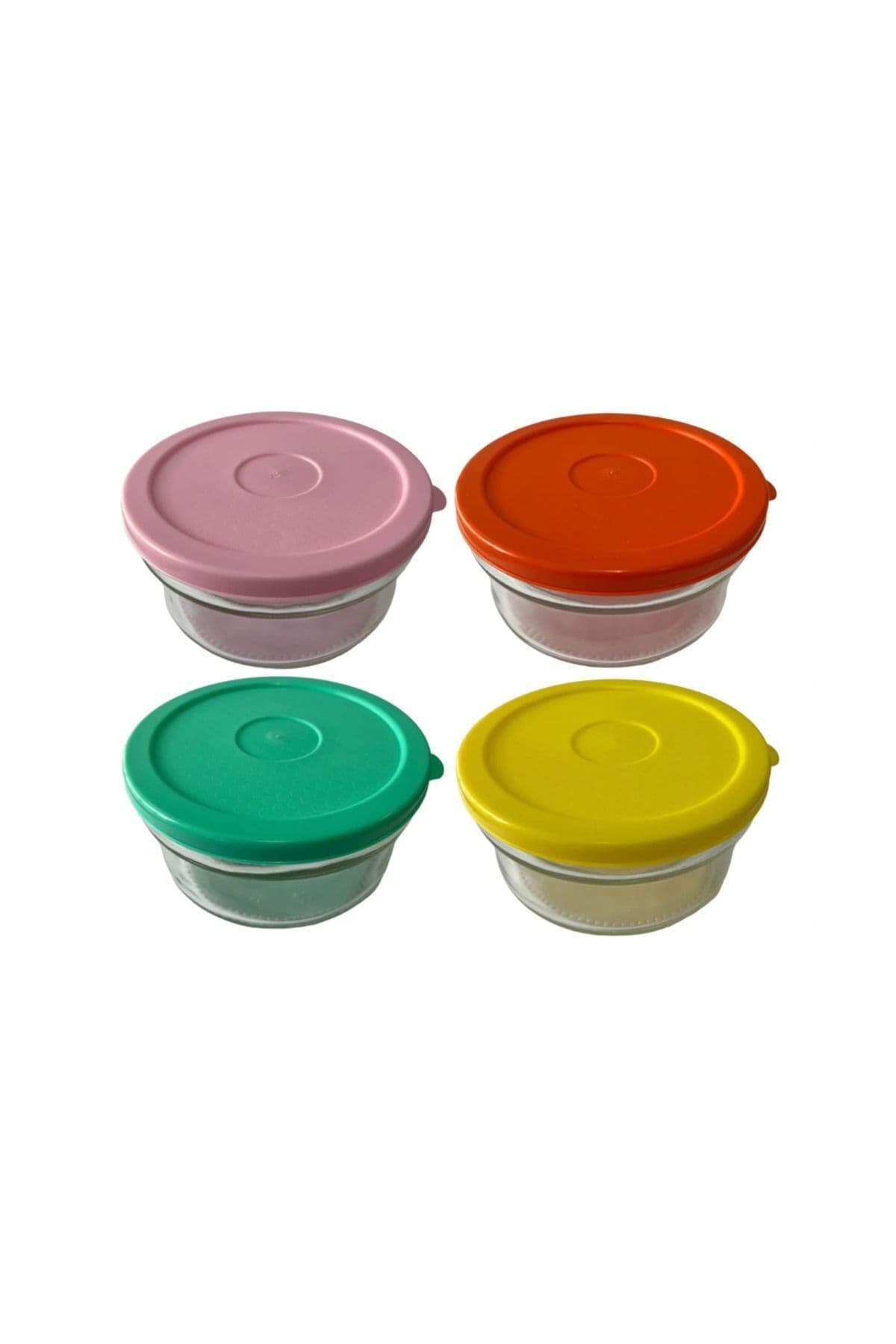 Hillcap Silikon Kapaklı Cam Saklama Kabı 4lü Kahvaltılık
