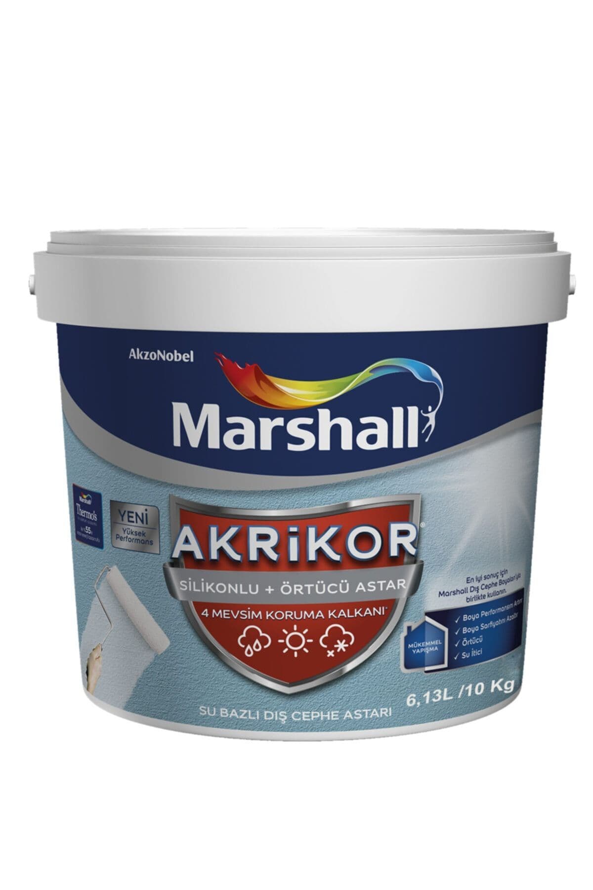 Akrikor Silikonlu Örtücü Dış Cephe Astarı 7,5 Lt (10 KG)