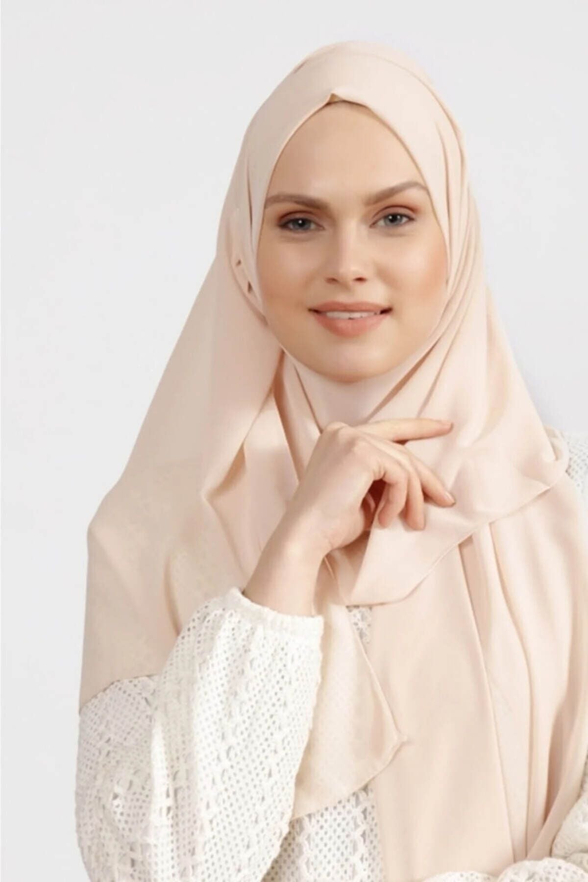 Krep Şifon Şal Somon 210x 75 Flr241433