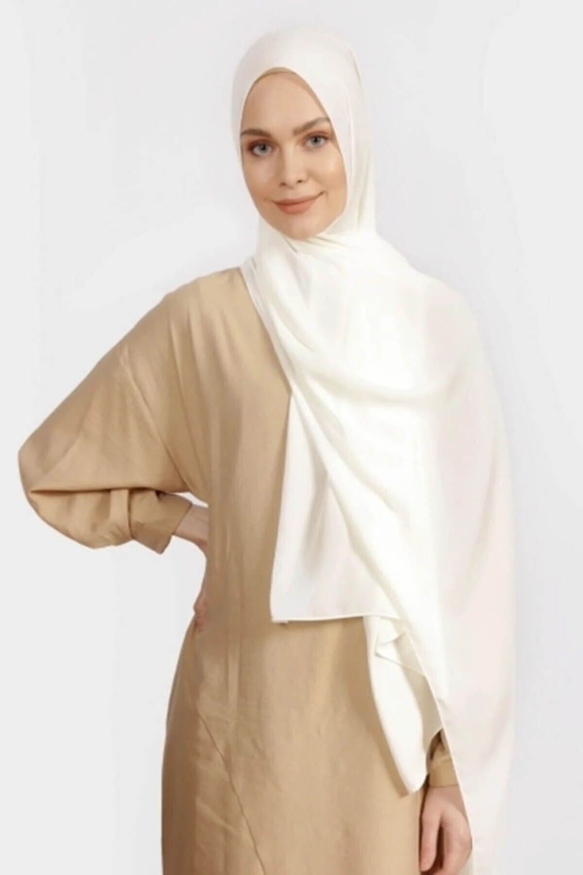 Krep Şifon Şal Somon 210x 75 Flr241433