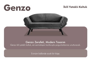 Pafu Genzo İkili Koltuk Siyah #5